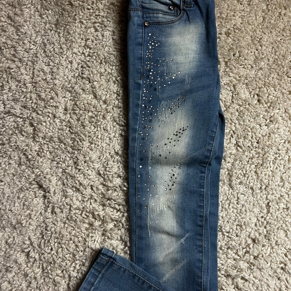 GIRLS MAE LI ROSE BEAUTIFUL SKINNY PULL ON JEANS SIZE 6X - Picture 16 of 16